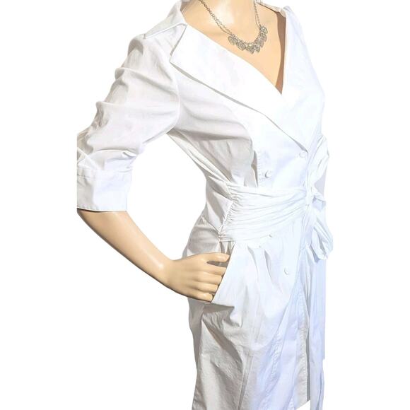 Jennifer Tattanelli Casini Pachira Wrap Sheath Dress Size 42 US 6 - Picture 4 of 13